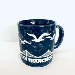 VTG 1982 San Francisco 8 Oz Coffee Mug Pretty Blue Stoneware Preowned